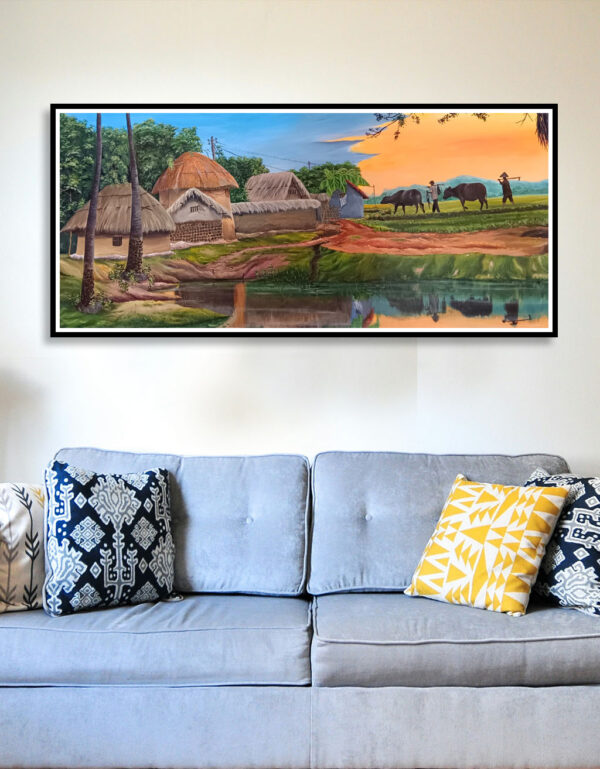 New Oil - Acrylic Landscape Painting On Canvas for home decor